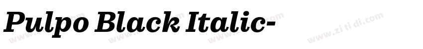 Pulpo Black Italic字体转换